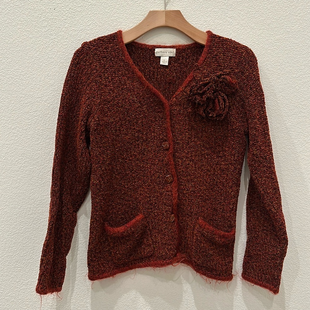 Kashmir Red Women’s Cardigan Large